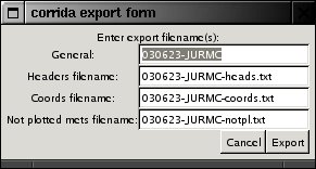 Okno dialogowe "Export form"